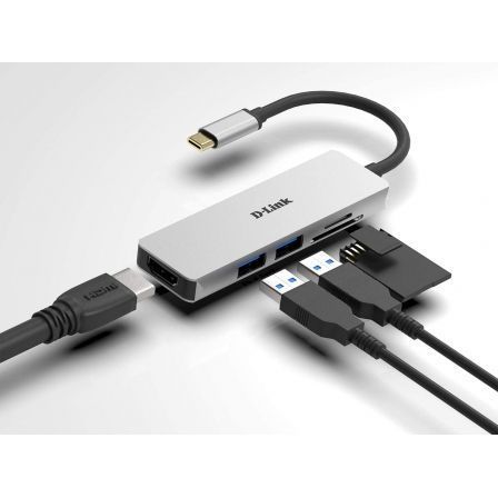D-Link DUB-M530 Docking Station USB-C 5 en 1 con HDMI 4K y Lector de Tarjetas